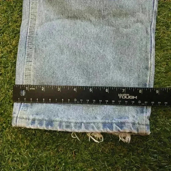 Wrangler Riggs Workwear Jeans Distressed Whiskered Blue Jeans Men's 36x30 4422 - Picture 8 of 11